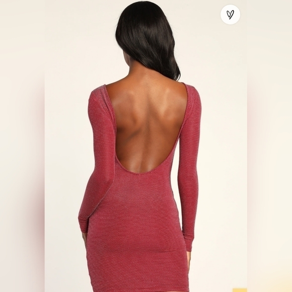 Lulus Red and Silver Bodycon Dress - Picture 2 of 8